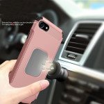 Wholesale iPhone X (Ten) Metal Plate Hybrid Case for Magnetic Holder (Rose Gold)